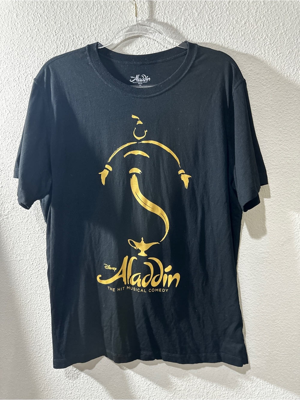 Disney Aladdin Short Sleeve Tee - Black with Gold Graphic